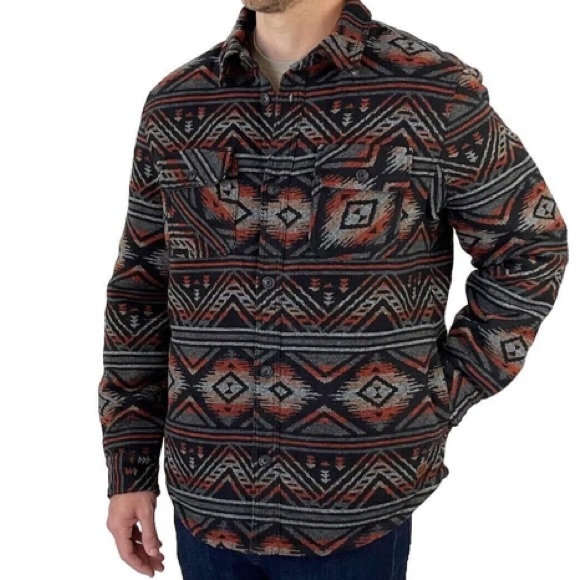 Jachs New York Jacket Shacket Wool Blend Sherpa Lined Aztec Southwestern medium - Picture 3 of 14